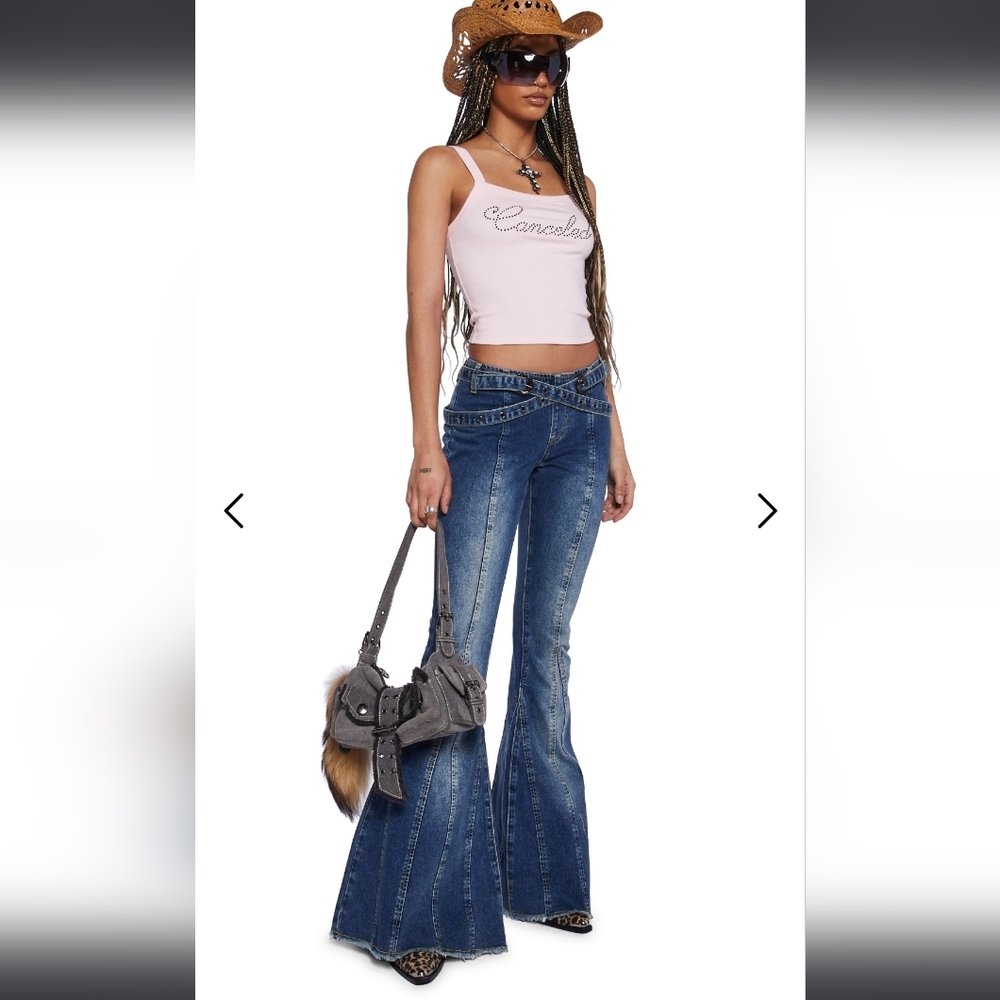 Stylish Blue Flare Jeans for Women